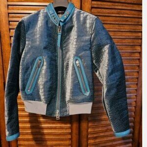 One of a Kind - Tom Ford Croc Printed Cafe Style Jacket - Size IT48